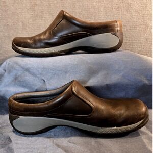 Merrell Encore Q2 Form 2 Brown Leather Slip On Clogs Womens Size 10Shoes